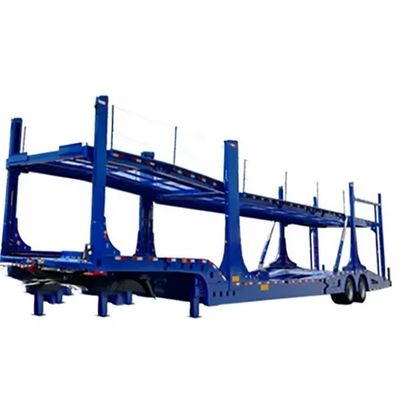 Remolque de camión Wosheng 2 Ejes Remolque de transporte de automóviles de doble piso Semirremolque de transporte de automóviles