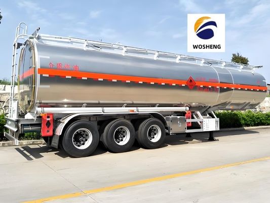 Semiremolque para tanque de combustible de 4200L hecho de acero al carbono, acero inoxidable o aleación de aluminio