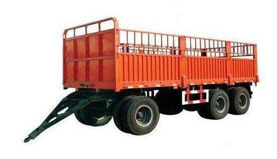 500mm Q345 Barras de carbono de acero de tira de cerca Full trailer con 3 ejes 40-100 toneladas de capacidad