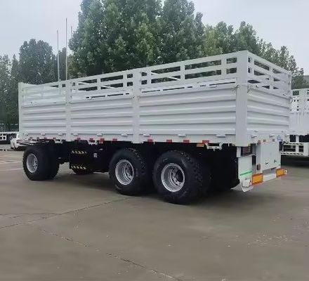 40-100 toneladas de material de acero de tira bar valla de remolque completo con sistema de suspensión mecánica
