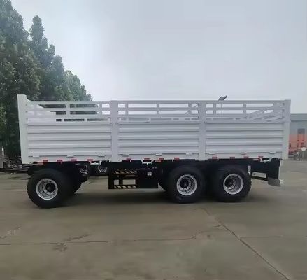 40-100 toneladas de material de acero de tira bar valla de remolque completo con sistema de suspensión mecánica