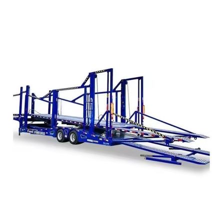 Wosheng 2 Ejes Remolque de transporte de automóviles de doble piso Semirremolque de transporte de automóviles para el transporte duradero
