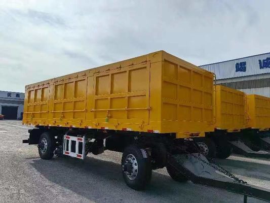 WOSHENG 2 Ejes Transporte de carga Remolque completo con barra de tiro y solicitud del cliente