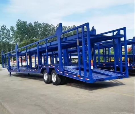 Remolque de transporte de automóviles de dos pisos para transporte de automóviles Semirremolque producido por Wosheng