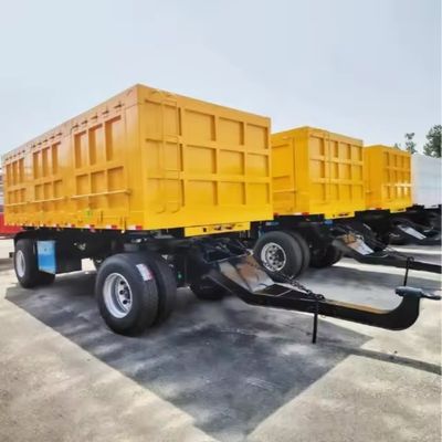 WOSHENG 2 Ejes Transporte de carga Remolque completo con barra de tiro y solicitud del cliente