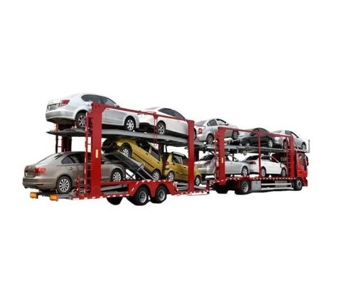 Transporte 6-10 Coches con Wosheng 2 Ejes Remolque de transporte de coches y diseño de cubierta doble
