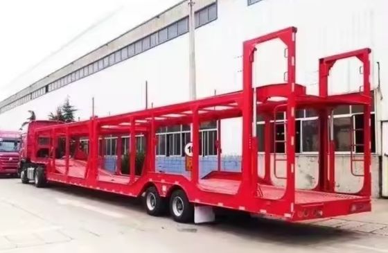 Transporte 6-10 Coches con Wosheng 2 Ejes Remolque de transporte de coches y diseño de cubierta doble