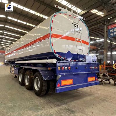 2000L 60000L 3 Ejes Cisterna de combustible de gasolina / queroseno / tanque de diesel Semi remolque
