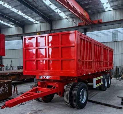 Barras de tiro de 3 ejes, descarga lateral, remolque completo de 40 a 100 toneladas, remolque Dolly, remolque de camión completo