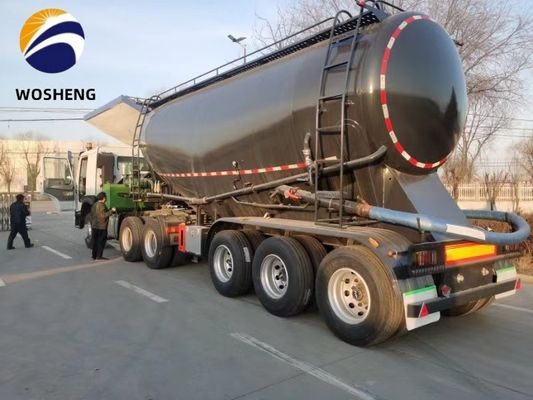 V Tipo 3 Ejes 45-60cbm Cementero a granel Cisterna semirremolque para el transporte de cemento seco
