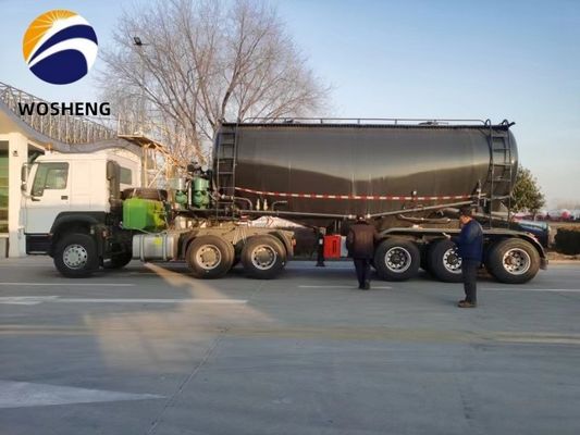 V Tipo 3 Ejes 45-60cbm Cementero a granel Cisterna semirremolque para el transporte de cemento seco