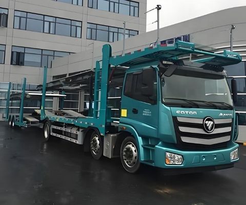 9.8 T de peso ligero de 2 ejes de doble cubierta Semi remolque para el transporte de automóviles