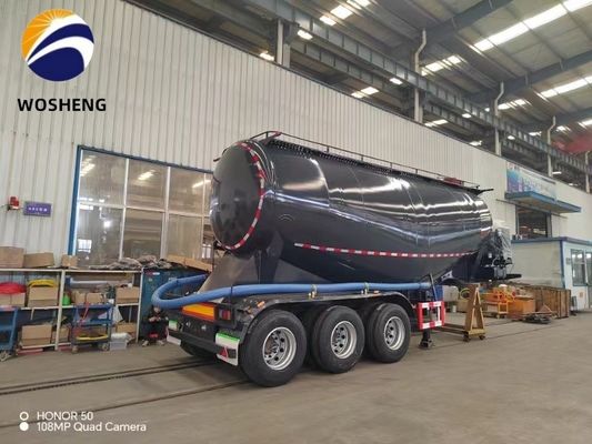 V Tipo 3 Ejes 45-60cbm Cementero a granel Cisterna semirremolque para el transporte de gran capacidad