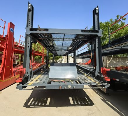 Camión remolque WS de 2 ejes de acero Carrera de automóviles Semirremolque de dos pisos Vehículo remolque automático
