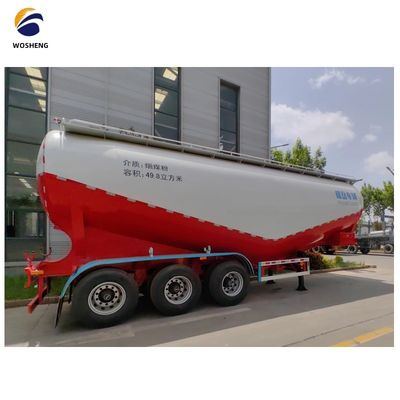 3 Ejes 45 50 60 cbm Silo de ceniza volante Cementero de remolque con presión de trabajo de 2,5 bar