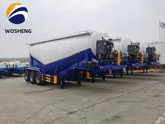 3 Ejes 45-60cbm Cementero Cisterna Semirremolque con motor Diesel Deutz/Huafeng/Weichai
