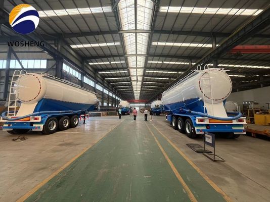 3 Ejes 45-60cbm Cementero Cisterna Semirremolque con motor Diesel Deutz/Huafeng/Weichai