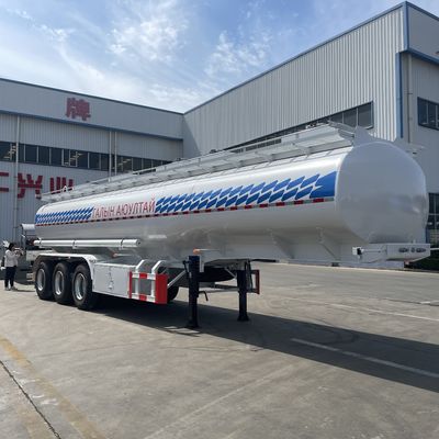 3 ejes de acero carbono estable de aleación de aluminio de acero inoxidable Cisterna Semi remolque con Nice