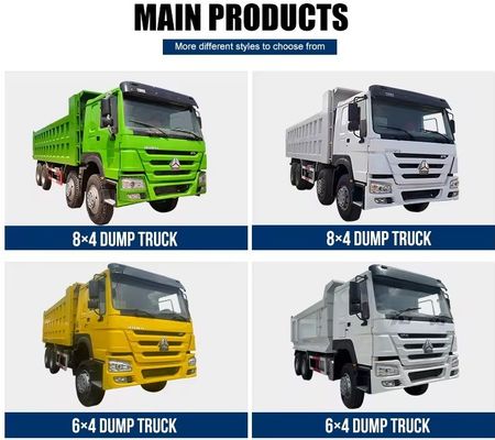 10-15T Peso bruto del vehículo Sinotruk de segunda mano Haowo Dump Truck 375 caballos de fuerza