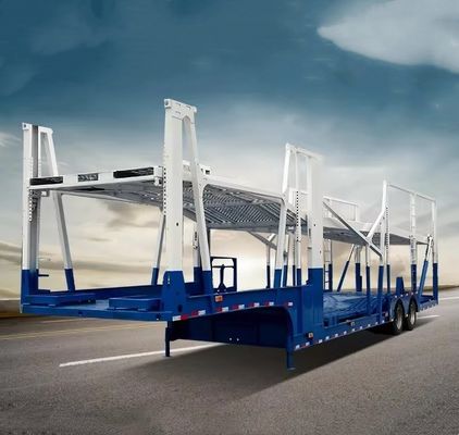 Cargador de vehículos con semirremolque de 2 ejes personalizable para el transporte de 6-8 unidades de vehículos