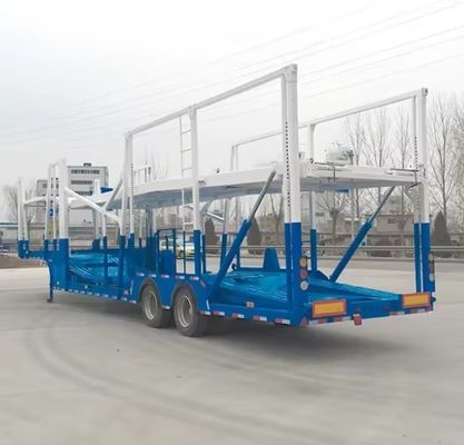 Cargador de vehículos con semirremolque de 2 ejes personalizable para el transporte de 6-8 unidades de vehículos