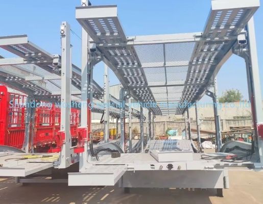 Tractor de carga de 3 ejes para automóviles de dos pisos para automóviles y camiones de transporte automático Tractor de acero