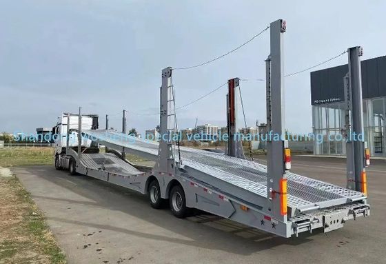 2 ejes de alta capacidad 10 toneladas SAF Hydraulic Car Trailer Trailers Semi-truck de acero para automóviles