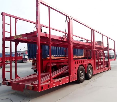 Carga útil máxima 30000 kg 2 semirremolque con suspensión aérea de eje certificado para el transporte de automóviles