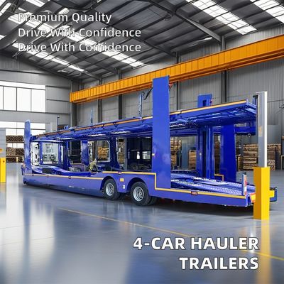 SUV de doble cubierta de acero y semirremolque para transporte de automóviles para 5-7 ubicaciones 8.00-16 Rim
