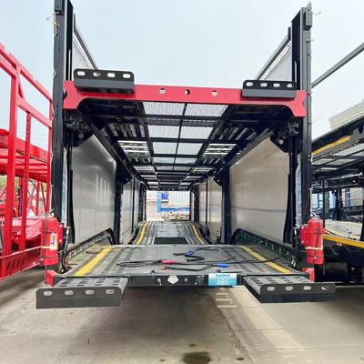 Cargador de remolque de automóvil personalizable con mecanismo de elevación hidráulica y elevación manual