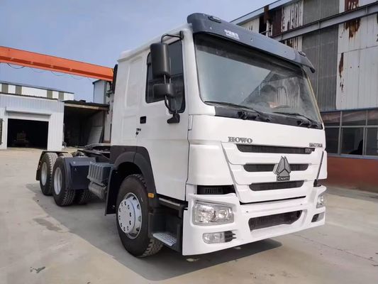 Transmisión manual Sinotruk HOWO 371hp 6*4 Camión de cabeza de tractor con ventana automática