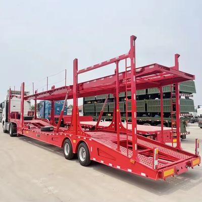 Elevación hidráulica y manual de vehículos de dos pisos, remolque de camiones para el transporte de vehículos