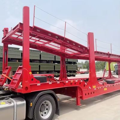 Elevación hidráulica y manual de vehículos de dos pisos, remolque de camiones para el transporte de vehículos