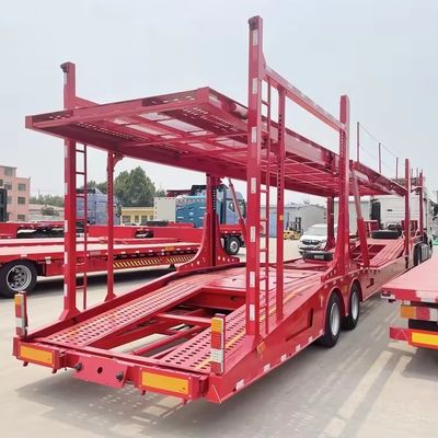 Elevación hidráulica y manual de vehículos de dos pisos, remolque de camiones para el transporte de vehículos