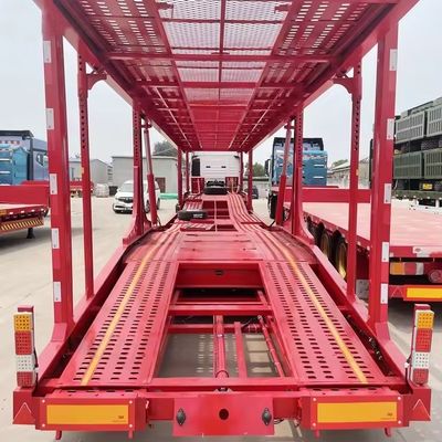 Elevación hidráulica y manual de vehículos de dos pisos, remolque de camiones para el transporte de vehículos