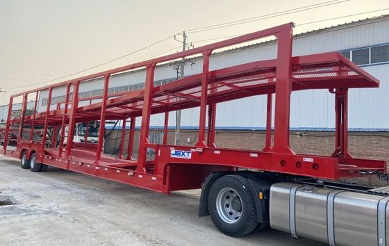 Elevación hidráulica y manual de vehículos de dos pisos, remolque de camiones para el transporte de vehículos